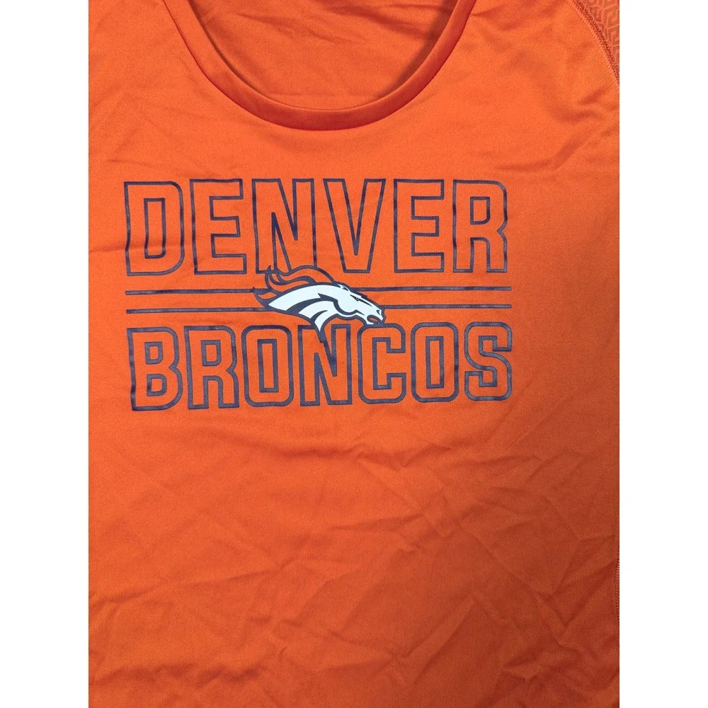 NFL Team Apparel Denver Broncos Orange TX3 Cool Performance Shirt Womens 2XL